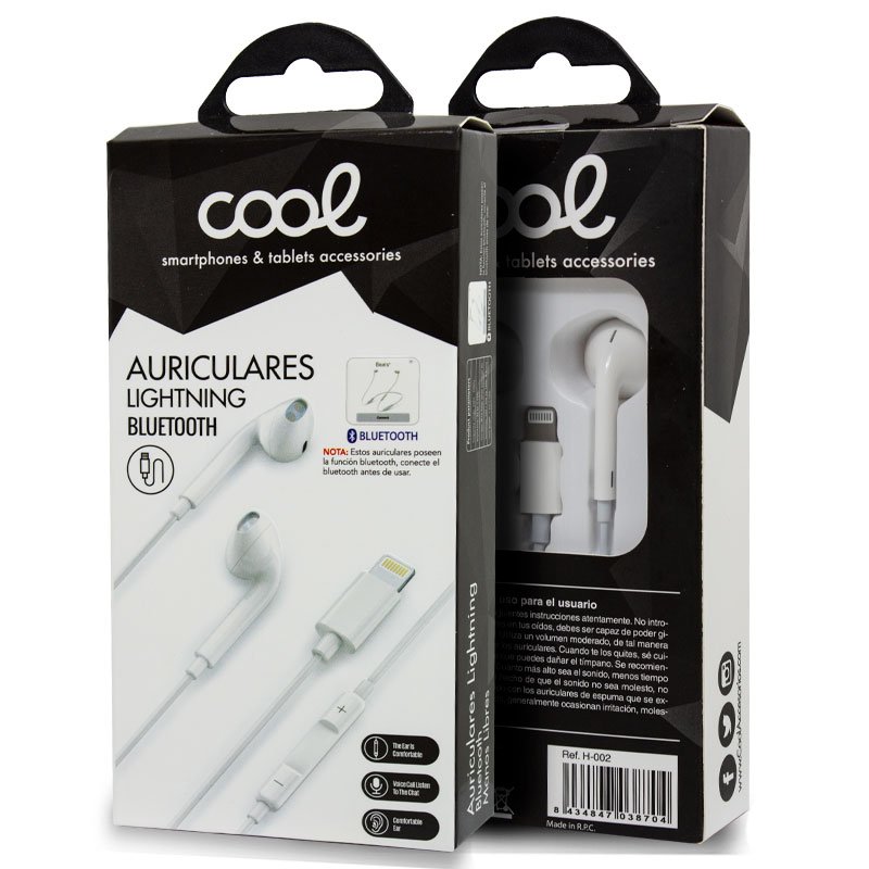 Auriculares de botón - Auriculares para iPhone/iPad estéreo con micrófono y  volumen DCU TECNOLOGIC, Intraurales, Blanco